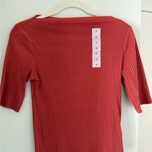 Old Navy Ribbed Coral Short Sleeve Tee